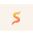 glossy letter s logo vector image vector image