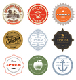 set of labels vector image