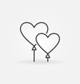 balloons in heart shape concept linear icon vector image