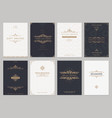 monogram creative cards template vector image vector image