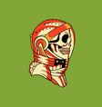 sticker of astronaut skull design vector image