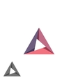 triangle logo mockup tech shape geometric simple vector image