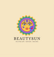 traditional ethnic sun logo vector image