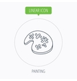 painting icon artistic tool sign vector image