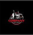trucking logo truck and trailer vector image vector image