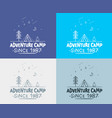 trendy camping label hand drawn t shirt print vector image