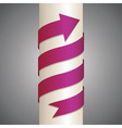 arrow on pillar vector image vector image