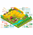 isometric for ecological and a timber industry vector image vector image