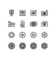 photo camera camcorder photographer icons vector image