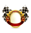 flag checkered emblem vector image