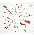 christmas celebration confetti banner green vector image vector image