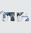 corporate trifold brochure design template vector image