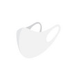 white face mask for covid-19 pandemic danger vector image