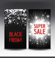 bokeh lights on black flyer templates vector image