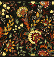 colorful seamless with eastern patterns on dark vector image