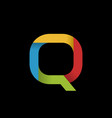 letter q initial colorful logo template design vector image vector image