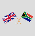 south african and british flags vector image