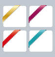 corner ribbons vector image vector image