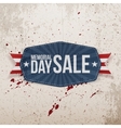memorial day sale festive label with ribbon vector image vector image