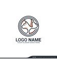 pets care logo design modern editable logo design vector image