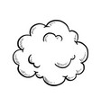 hand drawn cloud set doodle vector image