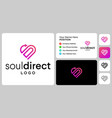 love arrow logo vector image