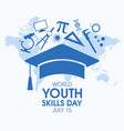 world youth skills day icon vector image