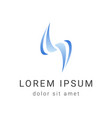 curve spin abstract logo design template vector image