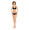 flat a beautiful young vector image