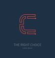 logo design template letter c concept idea vector image