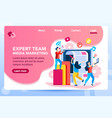 marketing landing page vector image