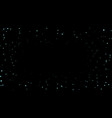 night sky with blue stars on black background vector image