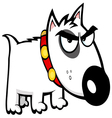angry brown dog bull terrier vector image