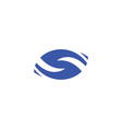 blue s logo stylized letter icon vector image vector image