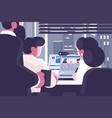 office workers group video chat vector image vector image