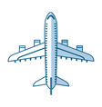 shadow airplane cartoon vector image vector image