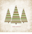 vintage card with christmas trees vector image vector image