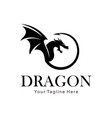 circle dragon logo vector image