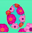 happy easter greeting card egg paper cut vector image vector image