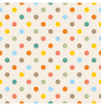 seamless colorful polka dots pattern vector image