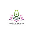 yoga logo template vector image