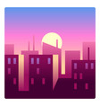 city sunrise early morning time street landscape vector image vector image