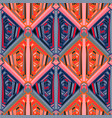 handmade geometric ethnic mosaic seamless pattern vector image