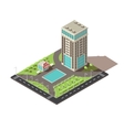 isometric office building design vector image