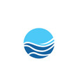 wave logo background water icon template vector image vector image