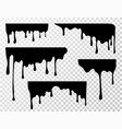 black dripping oil stain sauce or paint current vector image