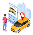 car sharing service concept vector image