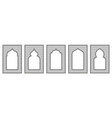 islamic frame with arch and ornament ramadan gate vector image