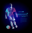 abstract football or soccer player male figure vector image vector image