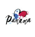 panama flag -logo- with brush vector image